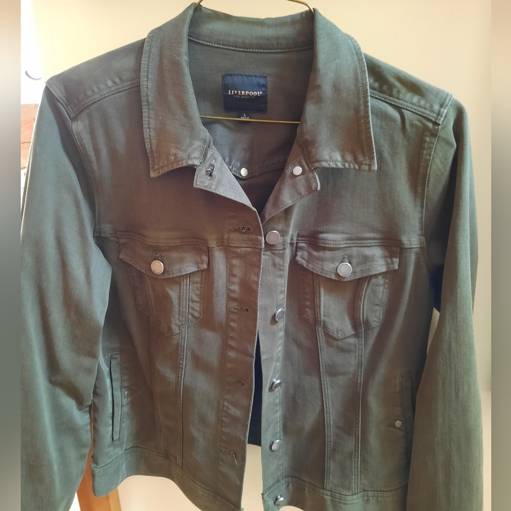 Liverpool Jean Jacket, size L, Forest Green